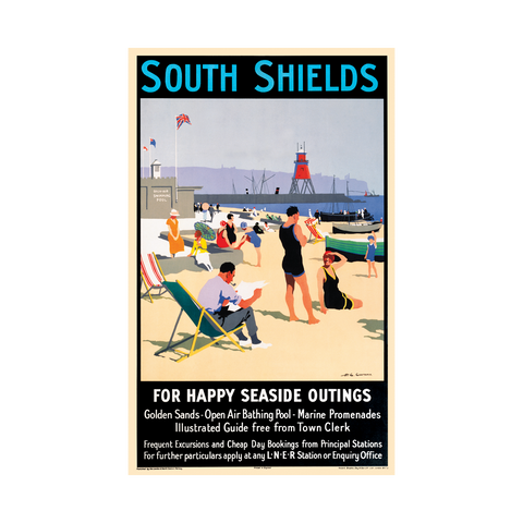 South Shields Railway Poster Mini Print