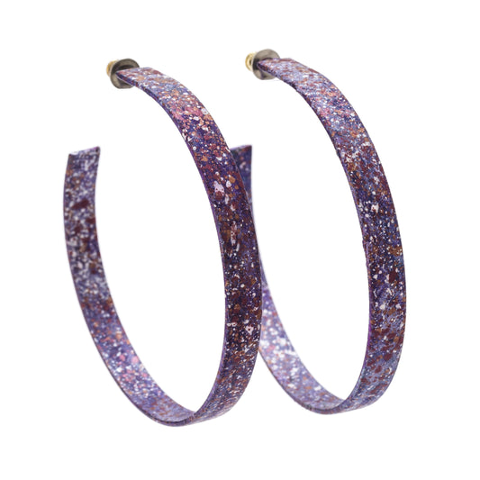 Earring: Sibilia, Ribbon Hoop (L), Orchid