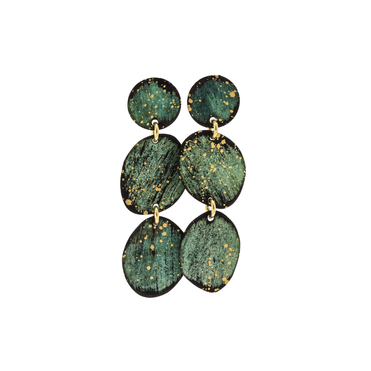 Earring: Sibilia,  Three Pebbles, Forest