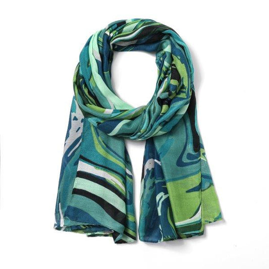 Scarf: Eco, Abstract 2 - Blue