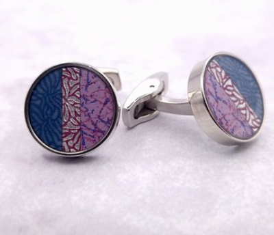 Cufflinks; Circle & Dash, Anemone