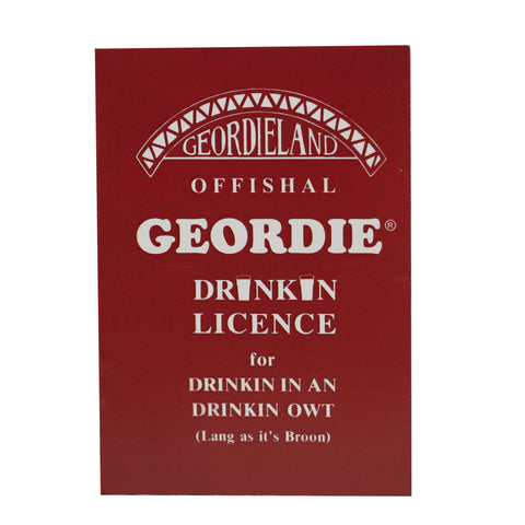 Geordie Drinkin' Licence
