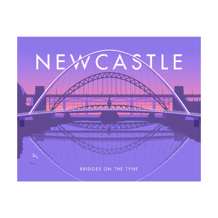 Bridges on the Tyne by Stephen Millership Magnet