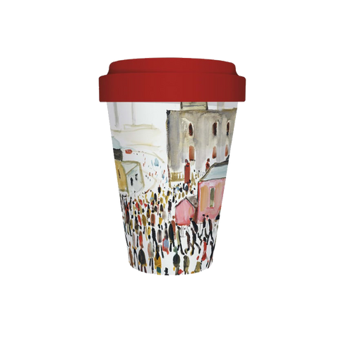 Going to Work by LS Lowry Bamboo Travel Cup
