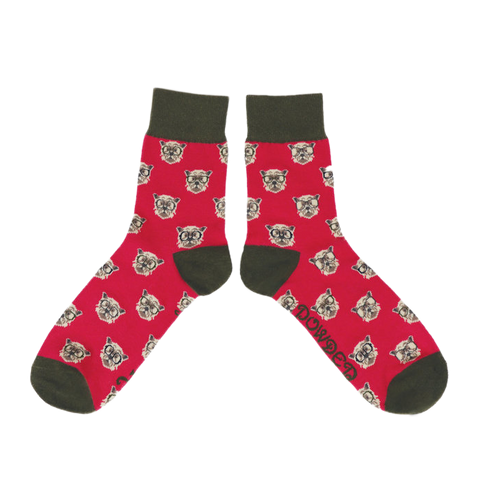 Westie Men's Socks, Fuchsia
