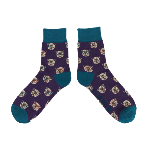 Westie Men's Socks, Purple