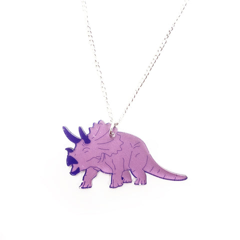 Triceratops Acyrlic Necklace