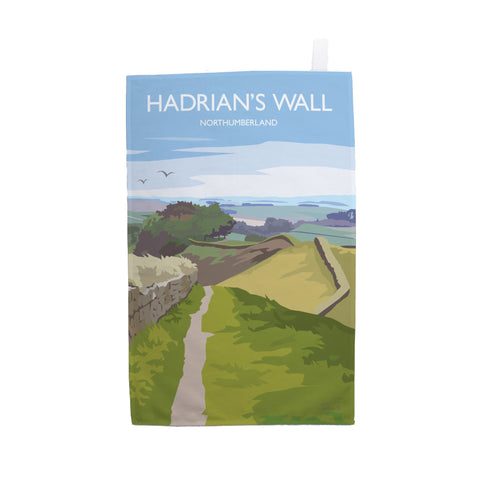 Hadrian's Wall by Julia S Illustration Tea Towel