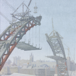 The Building of the Tyne Bridge Greetings Card